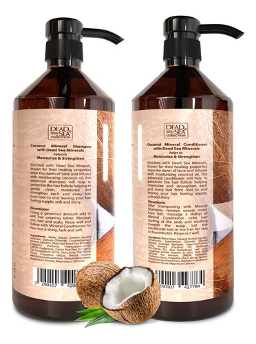 Conjunto De Shampoo E Condicionador Dead Sea Collection 1l