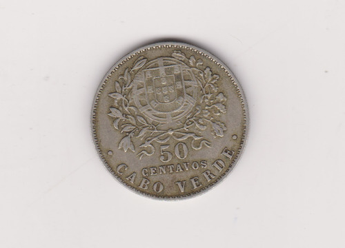 Moneda Cabo Verde 50 Centavos Año 1930 Muy Bueno