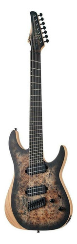 Guitarra elétrica Schecter Reaper-7 Multiscale de freixo satin charcoal burst satin com diapasão de ébano