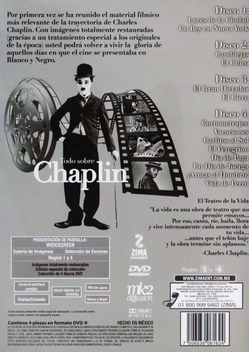 Todo Sobre Chaplin Primer Volumen 1 Uno Peliculas Dvd
