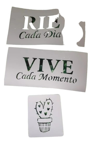 Stencil Frase Mas Stencil Pequeño Decorativo