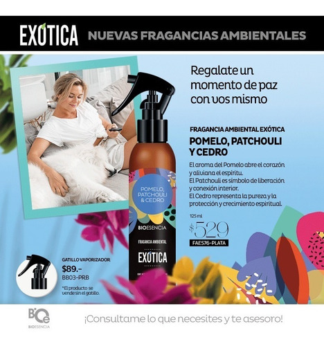 Fragancias Ambientales Exótica Perfumante 125ml