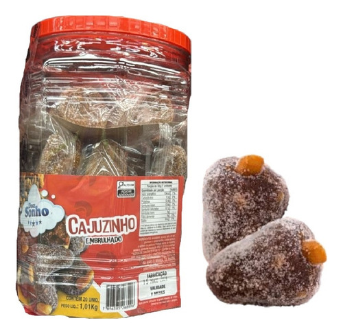 Doce De Caju Cajuzinho Pote De 1kg C/ 20 Un Festa Junina