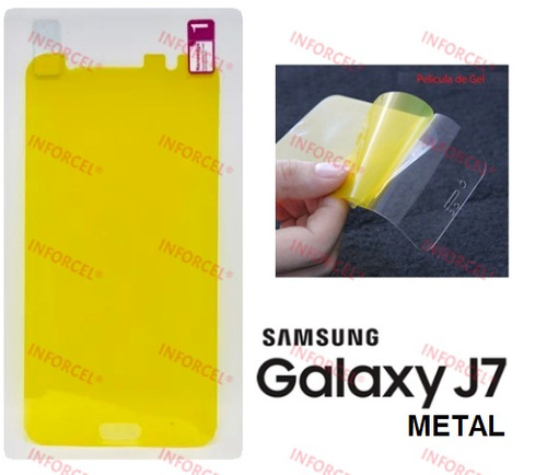 Película Silicone Gel Cobre A Tela Toda Galaxy J7 Metal J710