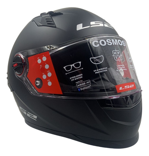 Casco Ls2 Ff-816 Cosmos Negro Mate - Citymotos Negro Lisa M