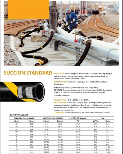 Manguera De Succión Standar Goodyear 