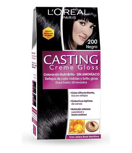 Casting Creme Gloss 200 Loreal París Tono 200 Negro