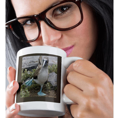 Taza Cerámica Patas Azules Ecuador Galápagos 325 Ml Blanca