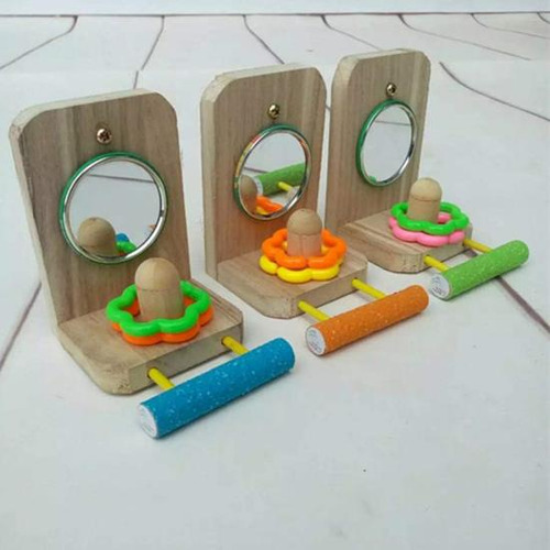 Soporte Para Espejo De Perca Para Pájaros, Juguete Para De