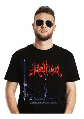 Polera Hellion Screams In The Night Metal Impresión Directa