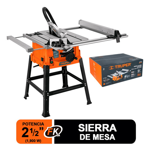 Sierra De Mesa 10' De 1900 W (2-1/2 Hp) Con Base, Truper