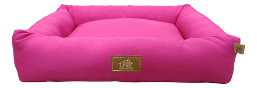 Cama Fábrica Pet Retangular Azul - Tam. M Cor Rosa-chiclete Desenho Cama Fábrica Pet Retangular Rosa P