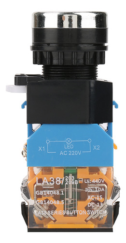 Botón Led Autobloqueante Rojo Push La38-11dnzs La38-11ds