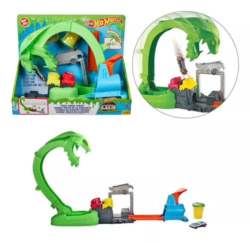 Pista Hot Wheels City Ataque Tóxico Da Cobra Serpente Slime