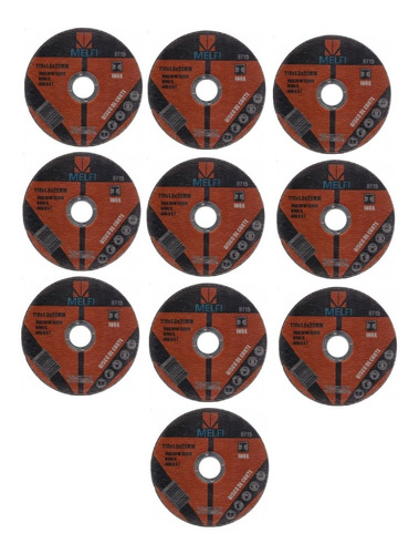 10 Discos Corte Metal Barras