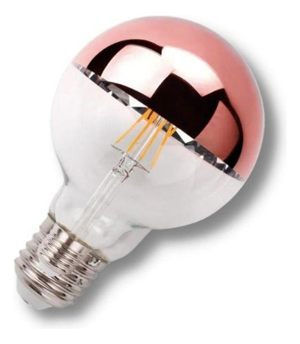 Lâmpada Led Filamento 4w Defletora Rosê G9 Luz Âmbar E27