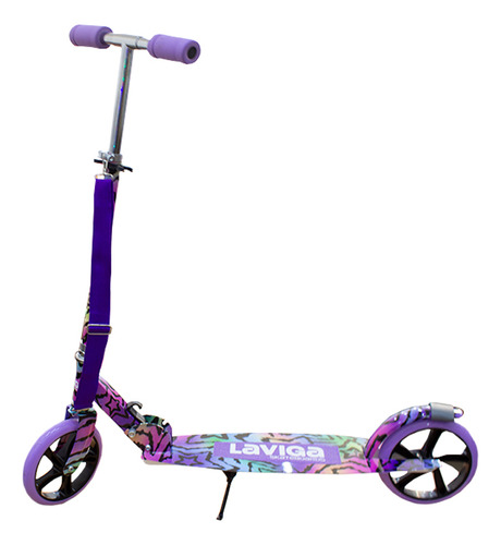 Scooter Patín Plegable Para Niñas Y Niños + Protecciones Color Rosa Tie Dye