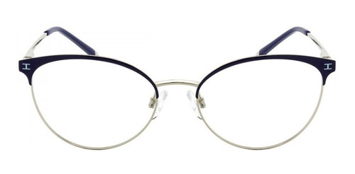 Oculos Armação De Grau Feminino Hickmann Eyewear Metal Prata