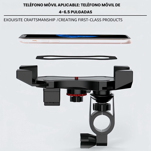 Base Soporte Celular Bicicleta Moto Universal Metalico