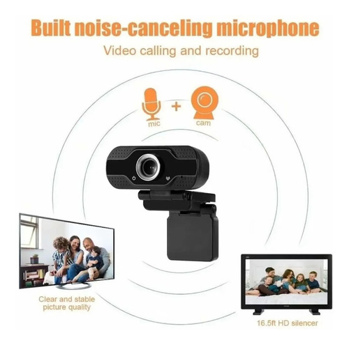 Webcam Stand+1080p Hd Câmera Usb Com Microfone