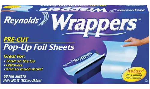  Reynolds Wrappers Pre-Cut Aluminum Foil Sheets, 12x10.75  Inches, 500 Sheets