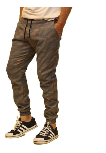 Jogger Gabardina Elastizada Liviana Hombre Con Cordón