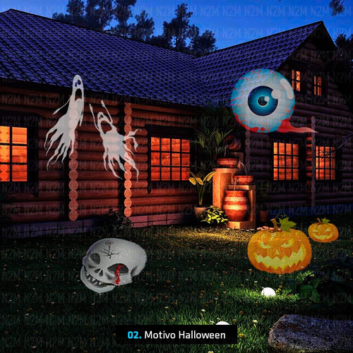 Laser Led Proyector Jardin 6 Fotos Navidad Fiestas Premium