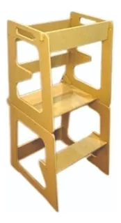 Torre De Aprendizaje Silla Alta Y Baja. 3en1 Montessori