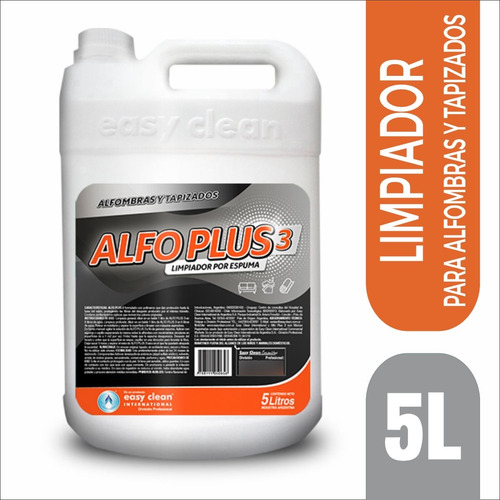 Limpiador Liquido De Alfombras Alfo Plus 3 X 5l
