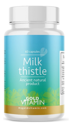 Suplemento En Capsulas Milk Thistle Cardo Mariano Protector Hepatico 60 Capsulas Gold Vitamin Usa