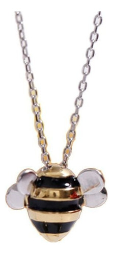 Collar Colgante Abeja Plata De Ley 925 Moda Creative Fe