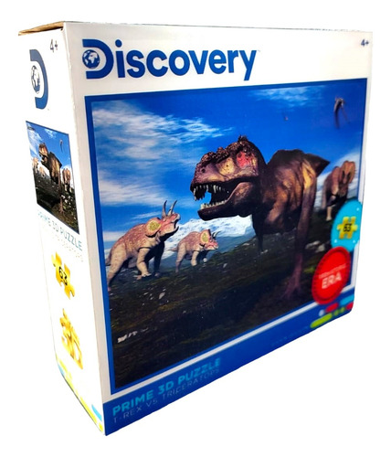 Puzzle Prime 3d 63 Piezas T-rex Vs Triceratops ELG 13894