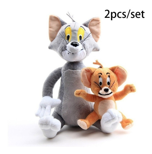 Imagen 1 de 7 de Juguete Tom Y Jerry Gato Y Ratón Muñeco Peluche Niños, 2 Uni