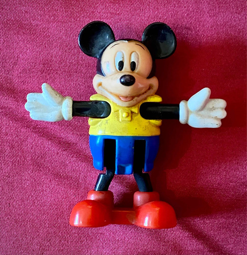 Antiguo Juguete Disney Micky Mouse Articulado