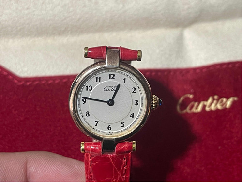 Reloj Cartier Vérmeil Mujer Original Plaque 925