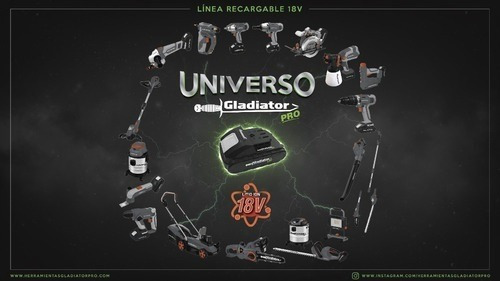 Imagen 2 de 3 de Kit Bordeadora Y Soplador Recargables Gladiator Bs821/18c1