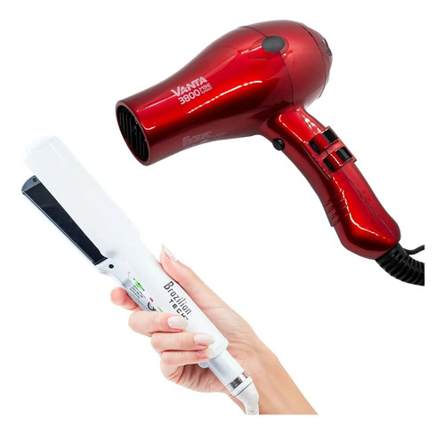 Kit Secador Pelo Vanta + Babyliss Planchita 9559 Keratin Cs