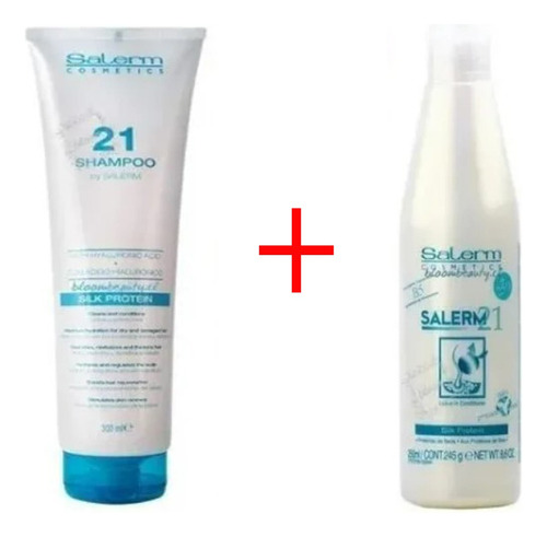 Kit: Salerm 21 Shampoo + Crema 250 Ml Acido Hialurónico + Se