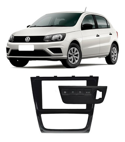 Moldura 2 Din Vw Gol G6/saveiro/voyage Black Piano