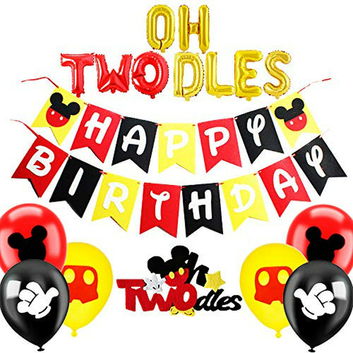 Oh Twodles Globos Minnie Mouse Segundo Cumpleaños Cake Toppe