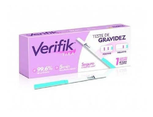 1 Teste De Gravidez Verifik Tira Com Coletor