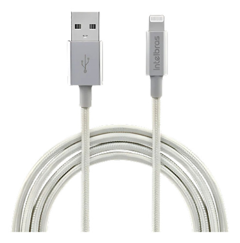 Cabo Usb-a Lightning 1,5m Nylon Eual 15nb Intelbras iPhone
