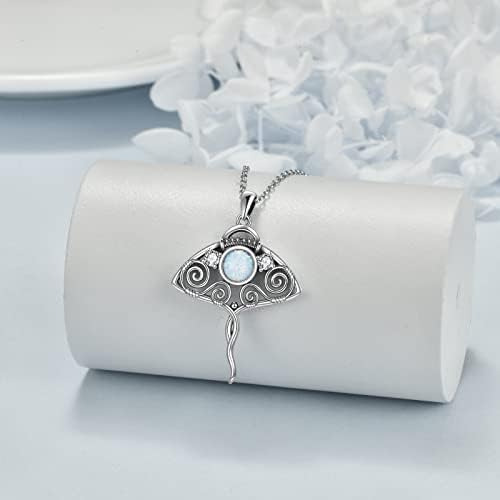 Collar Urone Con Dije De Mantarraya De Plata For Mujer