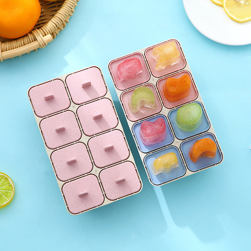 Barra De Hielo Con 8 Letras Cuadradas Con Tapa Para Helado,