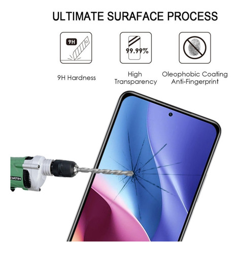 - Para Xiaomi Redmi K40 Pro, Filme De Tela Cheia Com Cola