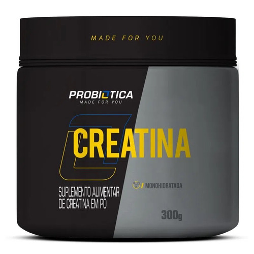 Suplemento Em Pó Probiotica Creatine 300g Creatina Monohidratada Em Pote