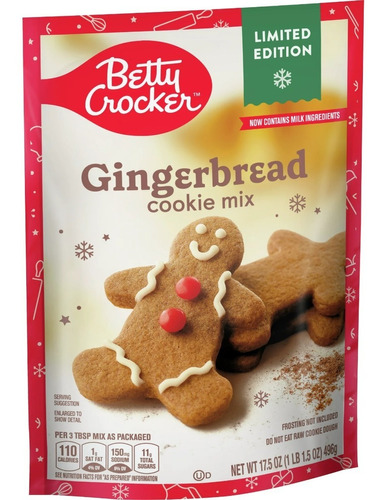 Betty Crocker Gingerbread Cookie Mix Harina Jengibre Galleta