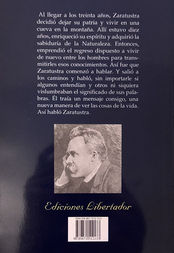 Así Habló Zaratustra - F. Nietzsche - Ediciones Libertador