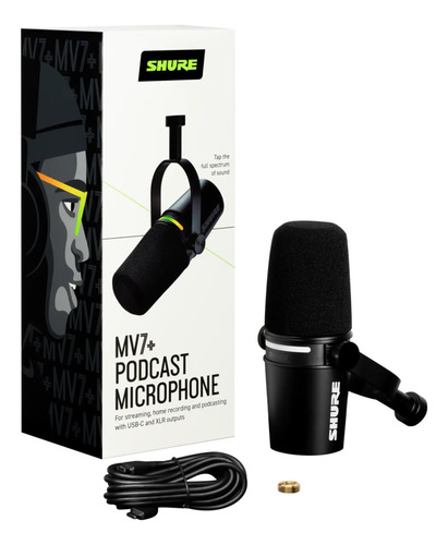 Microfono Shure Mv7+-k Dinamico Digital Para Podcaster
