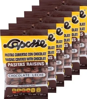 Pasitas Con Chocolate Laposse Gotas Chocolates Dulces Pasas Chocolates Pasitas